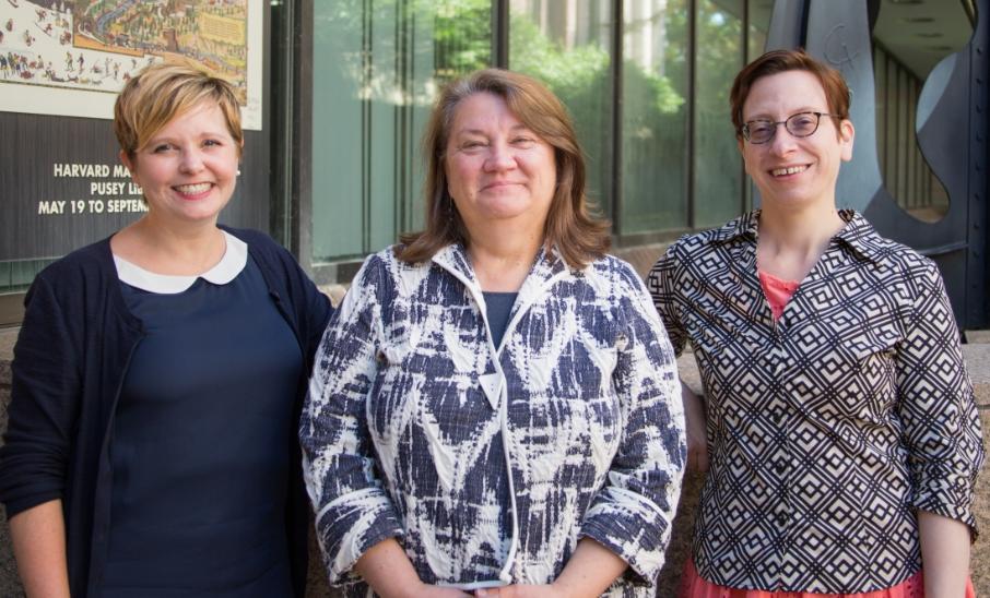Left to right:  Virginia Hunt, Megan Sniffin-Marinoff, and Sarah Demb